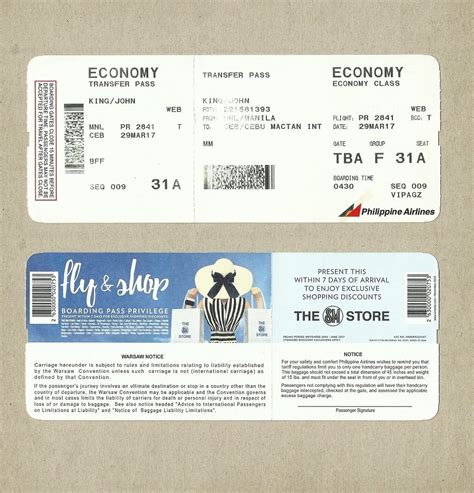 philippine airlines boarding pass